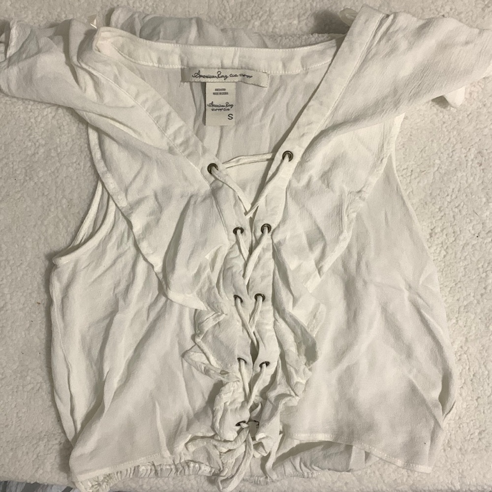 American Rag Lace Up Top